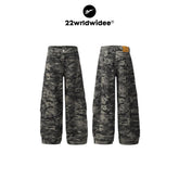 American Retro Camouflage Workwear Jeans