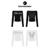 Crystal Wings off-shoulder Shirt