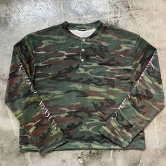 Born Starless Camo Long Sleeve Henley - 22WRLDWIDEE