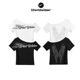 Crystal Wings Off Shoulder Shirt - 22WRLDWIDEE