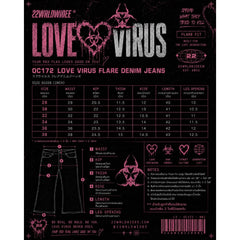 Love Virus Flare Denim Jeans - 22WRLDWIDEE