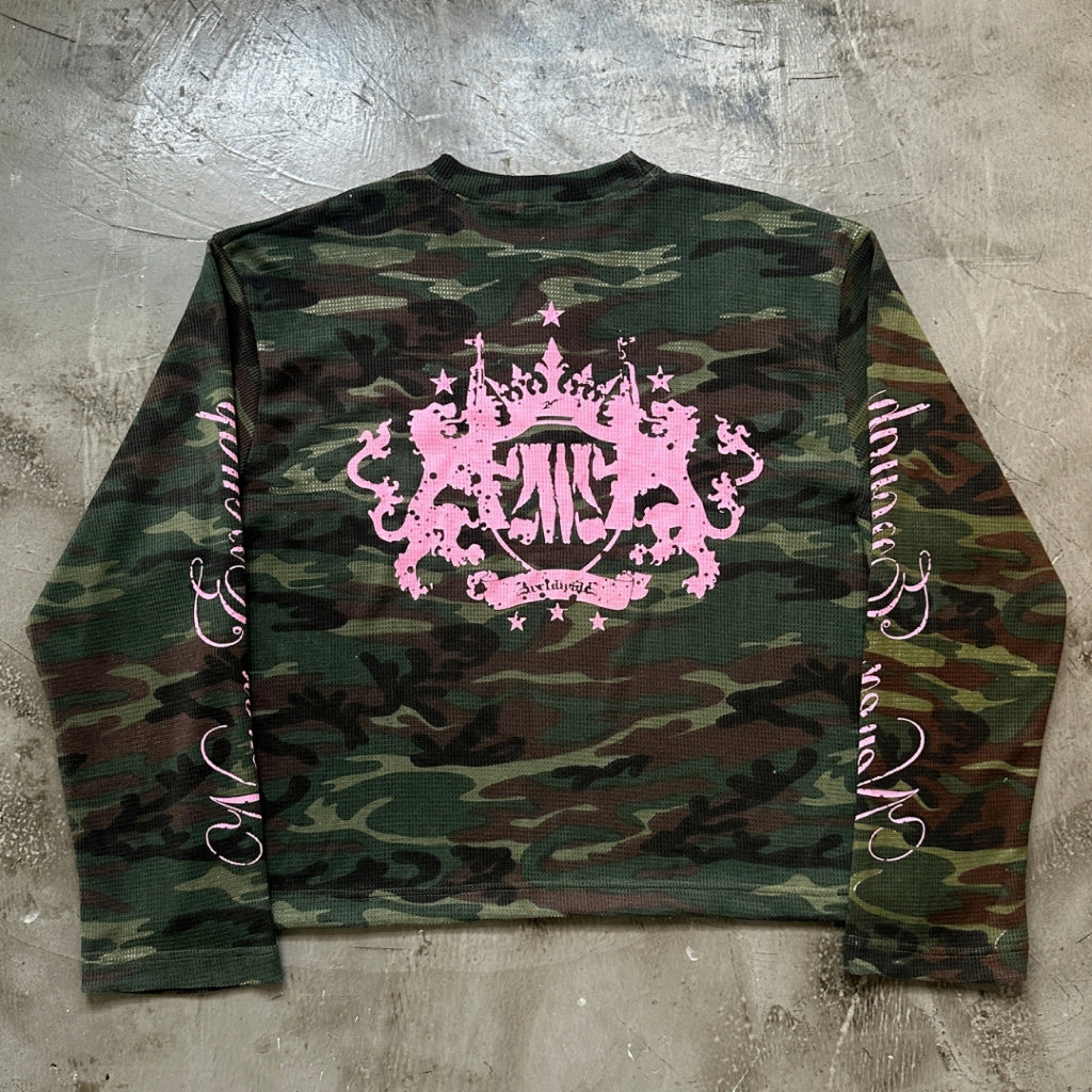 Born Starless Camo Long Sleeve Henley - 22WRLDWIDEE