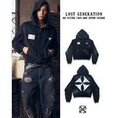No Future Two-Way Zipper Hoodie - 22WRLDWIDEE