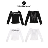 Crystal Wings Off Shoulder Shirt - 22WRLDWIDEE