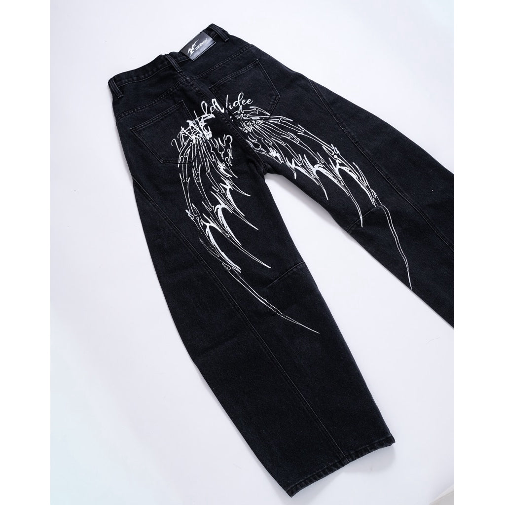 Devil Wing Balloon Jeans - 22WRLDWIDEE