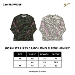 Born Starless Camo Long Sleeve Henley