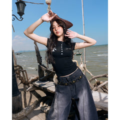 Gothic Lace Hely Baby Tee - 22WRLDWIDEE