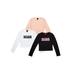 Not Cute Anymore Long Sleeve Girl Crop - 22WRLDWIDEE