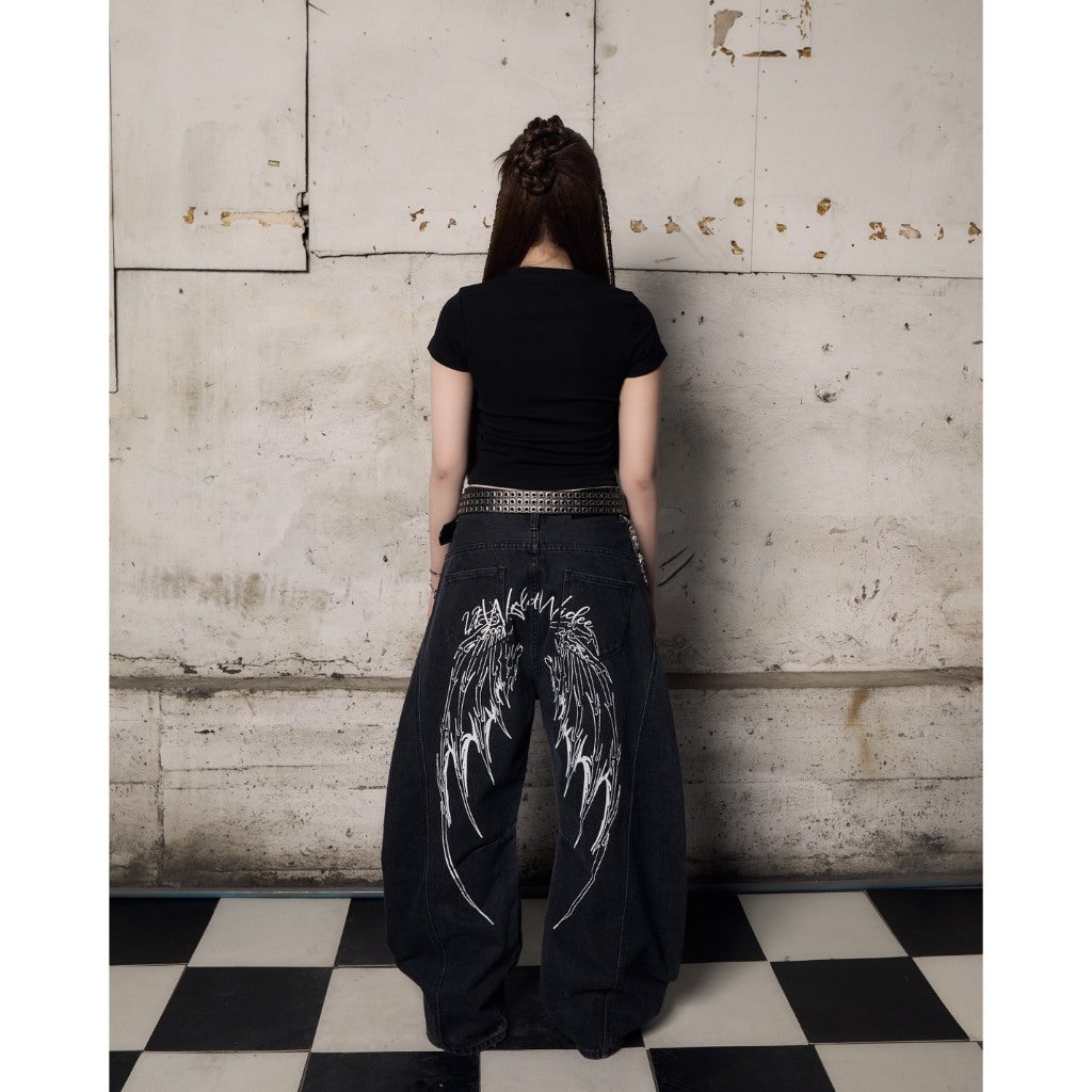 Devil Wing Balloon Jeans - 22WRLDWIDEE