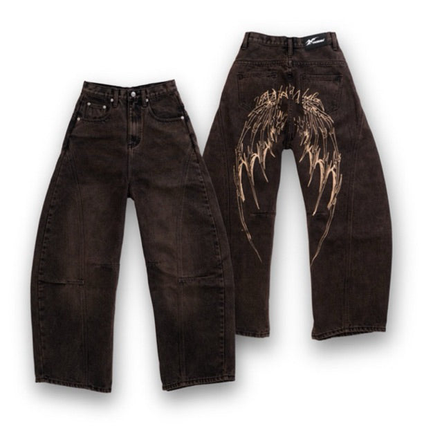 Devil Wing Balloon Jeans - 22WRLDWIDEE