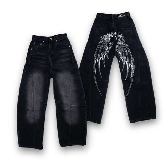 Devil Wing Balloon Jeans - 22WRLDWIDEE