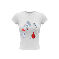 AD100 Abstract Ink Crop Top