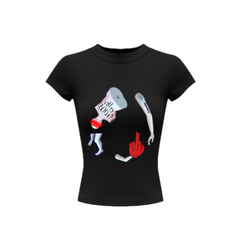 AD100 Abstract Ink Crop Top