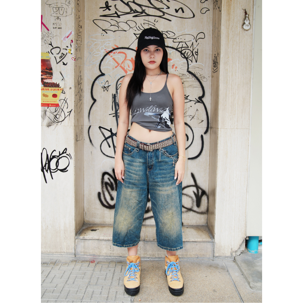 AD099 Cosmic Curve Crop Top