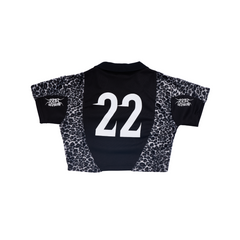 OC081 Black leopard Women crop