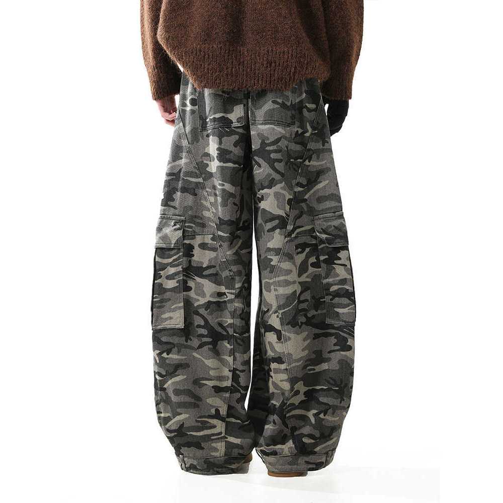 American Retro Camouflage Workwear Jeans