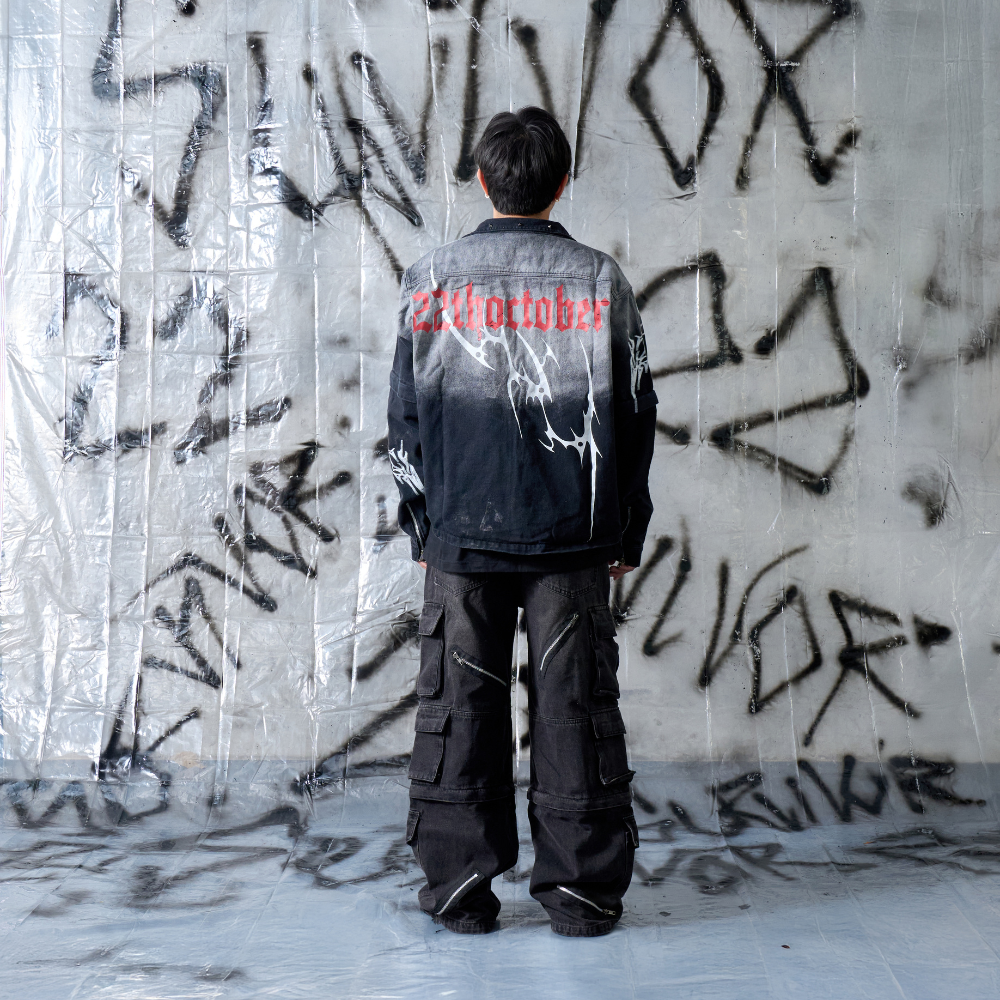 OC009 “22 1st Cargo Zipper Heavy Jeans