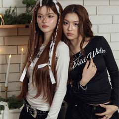 Crystal Wings off-shoulder Shirt