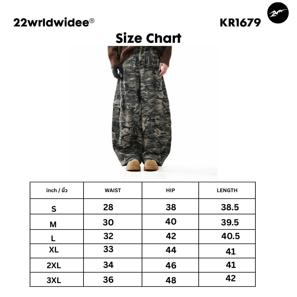 American Retro Camouflage Workwear Jeans