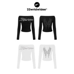 Crystal Wings off-shoulder Shirt