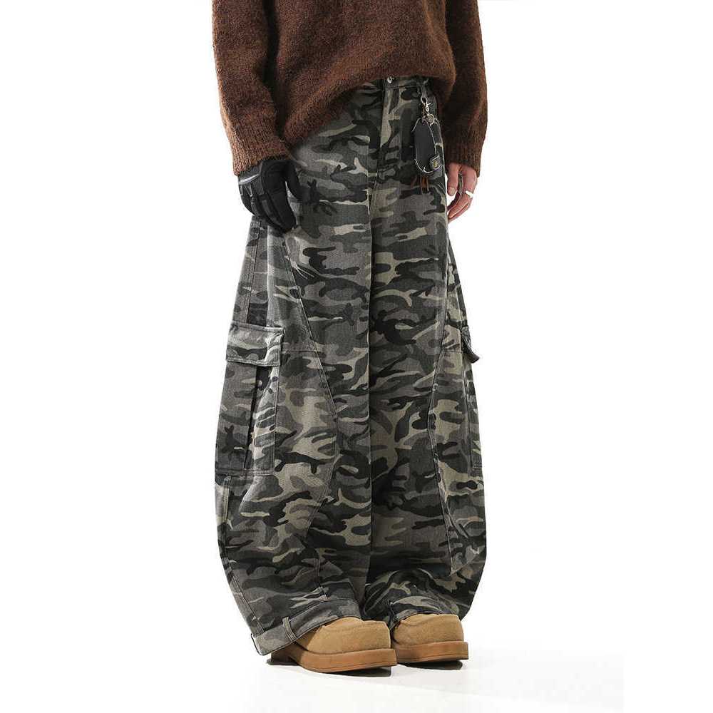 American Retro Camouflage Workwear Jeans