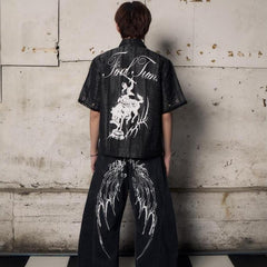 Devil Wing Balloon Jeans