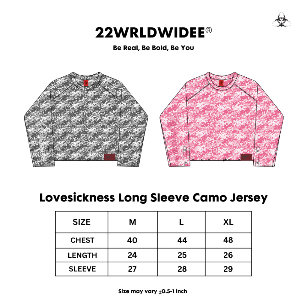 Lovesickness Long Sleeve Camo Jersey - 22WRLDWIDEE