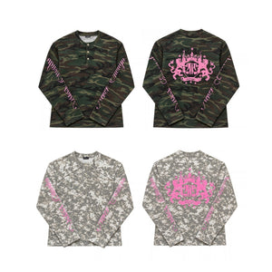 Born Starless Camo Long Sleeve Henley