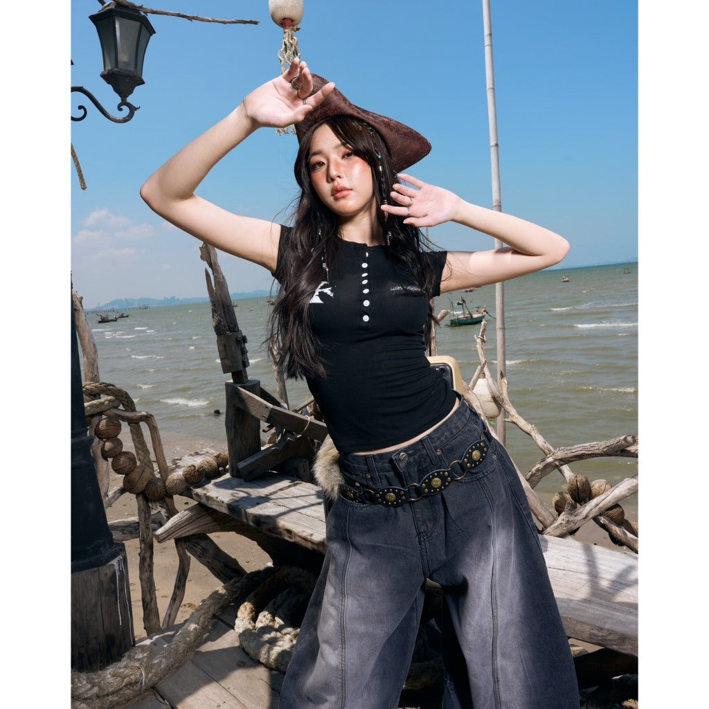 Gothic Lace Hely Baby Tee - 22WRLDWIDEE