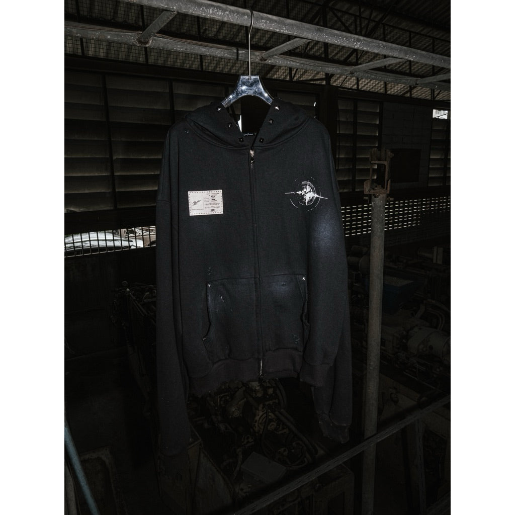 No Future Two-Way Zipper Hoodie
