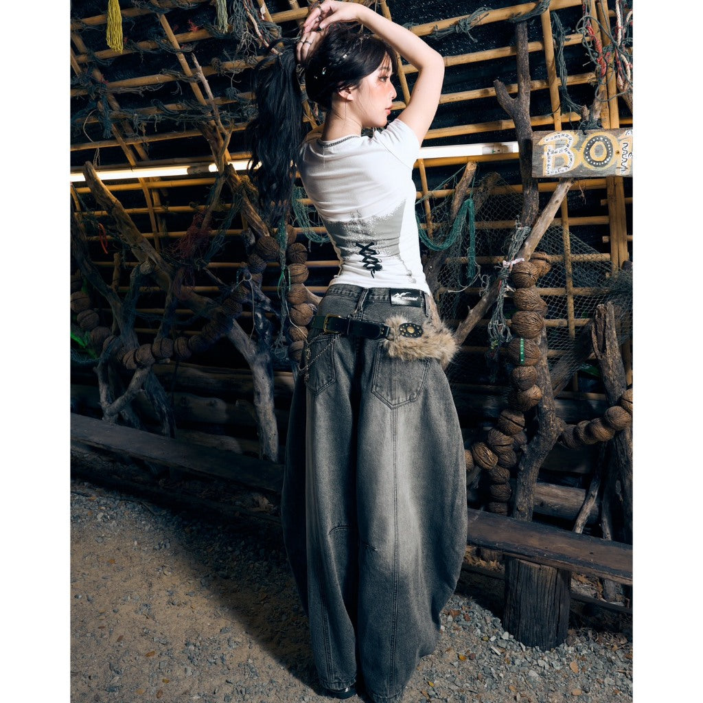 Gothic Lace Hely Baby Tee - 22WRLDWIDEE