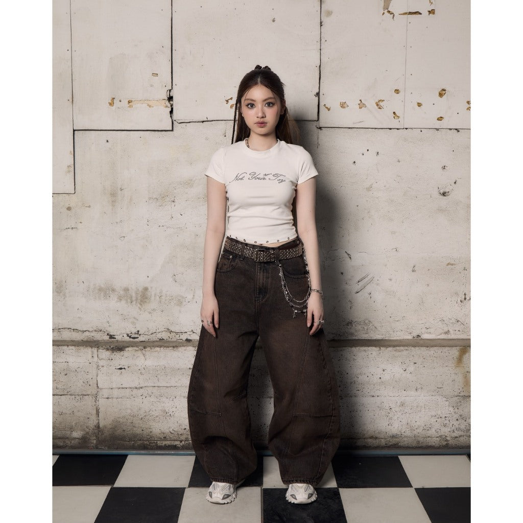 Devil Wing Balloon Jeans - 22WRLDWIDEE