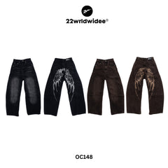 Devil Wing Balloon Jeans - 22WRLDWIDEE
